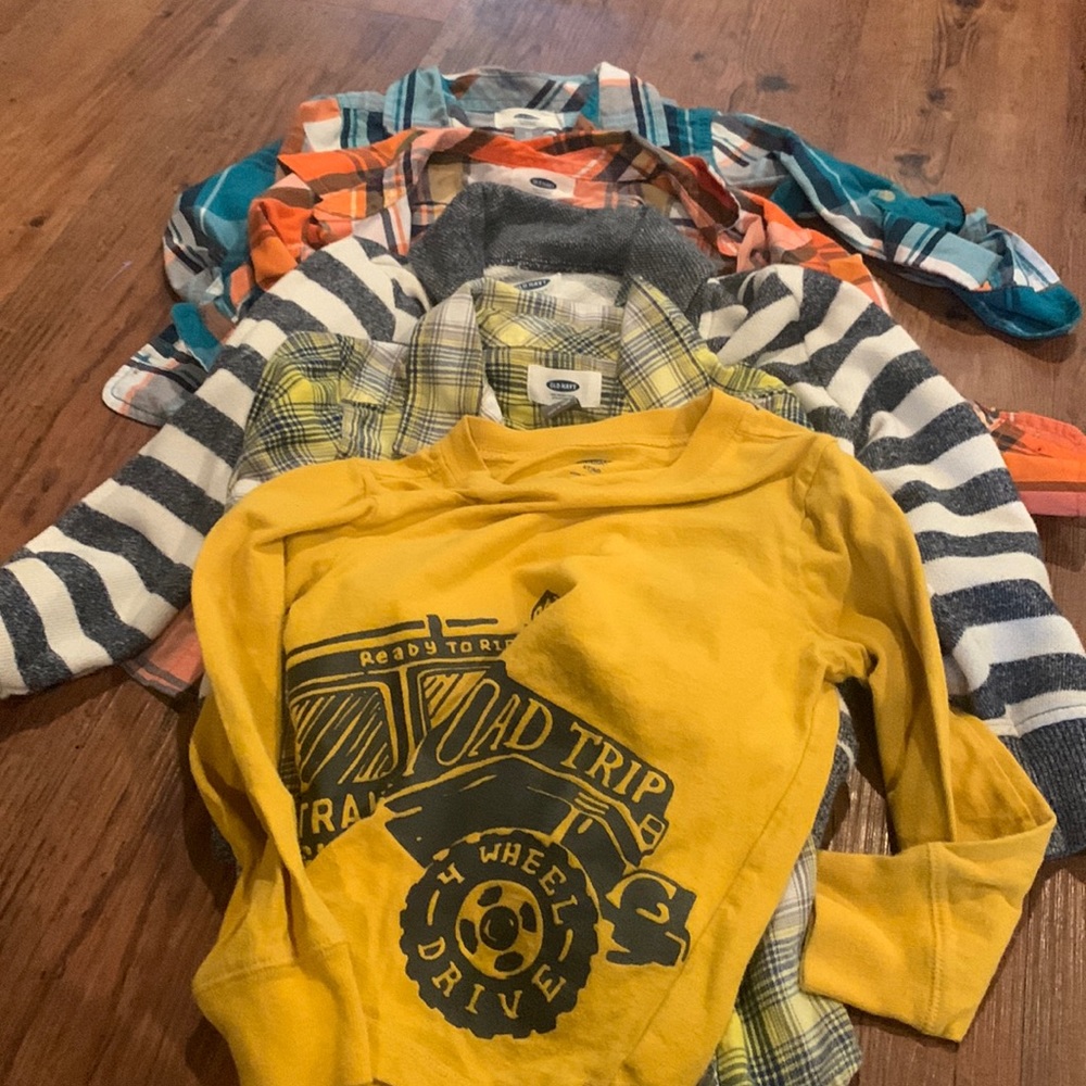 5 long sleeve old navy shirts